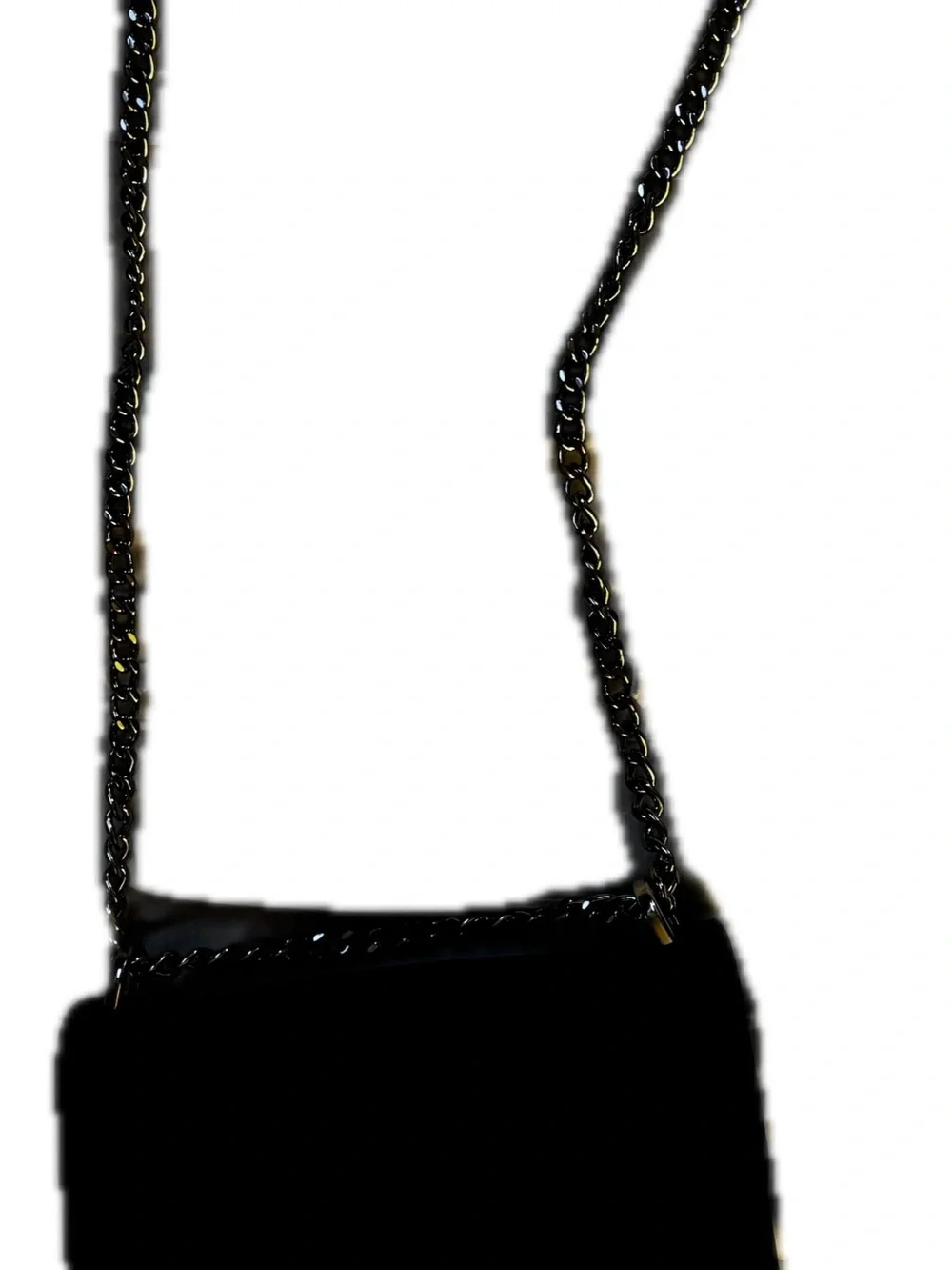 kate spade Remi Flap Black Leather Crossbody with Gold Chain Strap